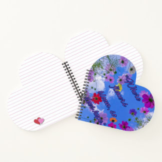 Flowers Bloom Heart Spiral Notebook ノートブック