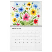 Flowers Calendar カレンダー (2月 2026)