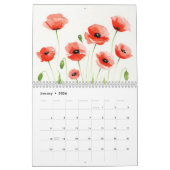 Flowers Calendar カレンダー (1月 2026)