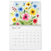 Flowers Calendar カレンダー (2月 2027)
