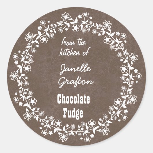 FLOWERS Canning LabelのキッチンからV16 ラウンドシール (正面)