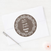 FLOWERS Canning LabelのキッチンからV16 ラウンドシール (封筒)