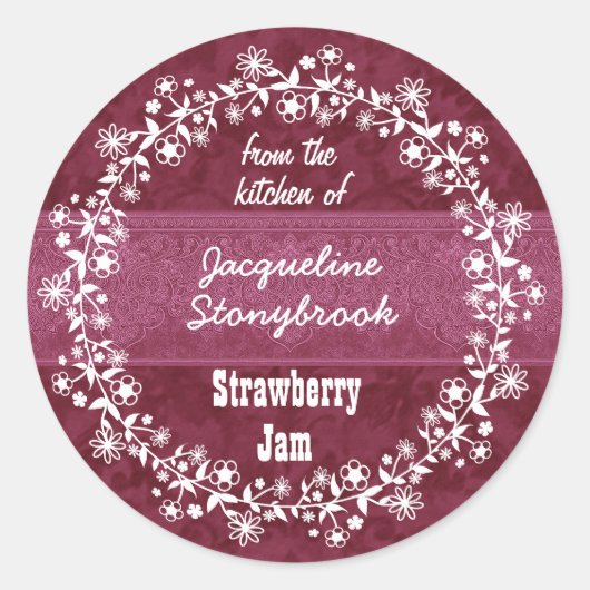 FLOWERS Canning Label V12のキッチンから ラウンドシール (正面)