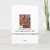Flowers & Cats - Impressionist Art - Renoir シーズンカード (裏面)