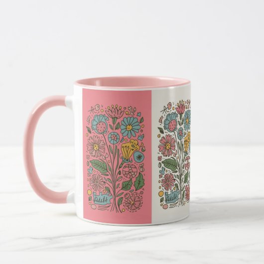 flowers coffee mug マグカップ (左)