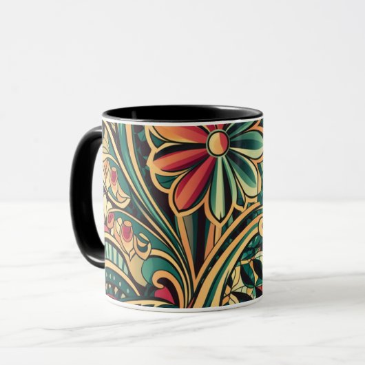 flowers coffee mug マグカップ (正面左)