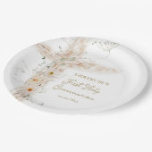  flowers cross First Holy Communion ペーパープレート (アングル)