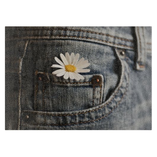 Flowers | Daisy in Jeans Pocket カッティングボード (正面)