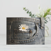 Flowers | Daisy in Jeans Pocket サンキューカード (スタンド正面)