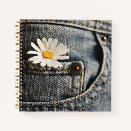 Flowers | Daisy in Jeans Pocket ノートブック (正面)