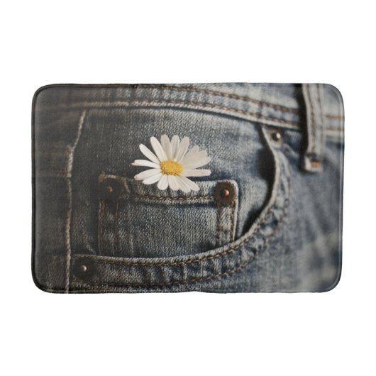 Flowers | Daisy in Jeans Pocket バスマット (正面)