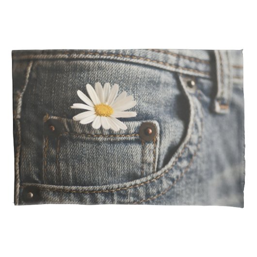 Flowers | Daisy in Jeans Pocket 枕カバー (正面)