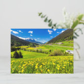 Flowers | Dandelion Canton of Grisons, Switzerland サンキューカード (スタンド正面)