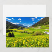 Flowers | Dandelion Canton of Grisons, Switzerland サンキューカード (正面/裏面)