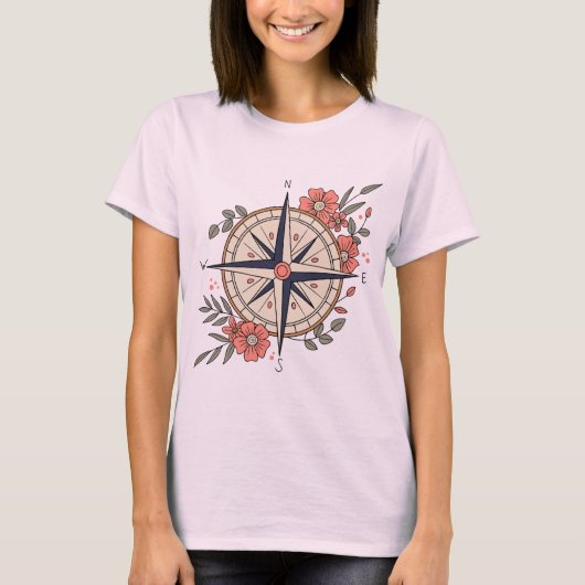 Flowers, Directions, Compass Tシャツ (正面)