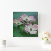 Flowers | Dogwood Blossoms スクエア壁時計 (ホーム)