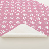 Flowers, Dots & Sparkles-Magenta シェルパブランケット (3/4)