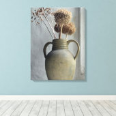 Flowers | Dried Flower Vase キャンバスプリント (インサイチュ (ウッドフロア))