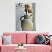 Flowers | Dried Flower Vase キャンバスプリント (インサイチュ (リビング))