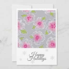 Flowers Elegance Happy Holidays Birthday Card シーズンカード