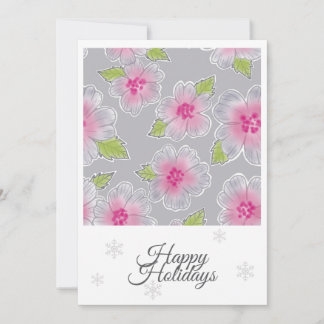 Flowers Elegance Happy Holidays Birthday Card シーズンカード