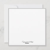 Flowers Elegance Happy Holidays Card シーズンカード (裏面)