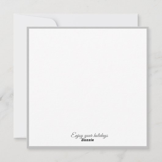 Flowers Elegance Happy Holidays Card シーズンカード (裏面)