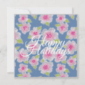 Flowers Elegance Happy Holidays Card シーズンカード (正面)