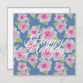 Flowers Elegance Happy Holidays Card シーズンカード