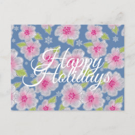 Flowers Elegance Happy Holidays Card シーズンポストカード