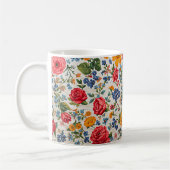 Flowers Everywhere, colorful design, コーヒーマグカップ (左)