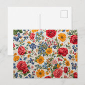 Flowers Everywhere, colorful design, ポストカード (正面/裏面)