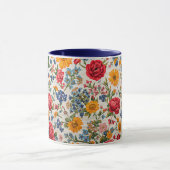 Flowers Everywhere, colorful design, マグカップ (中央)