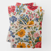 Flowers Everywhere, colorful design, ラッピングペーパーシート (インサイチュ)