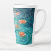 Flowers Floating on Water  カフェラテマグ (右)