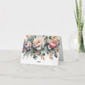 Flowers Floral Aesthetic Watercolor Thank You Card サンキューカード (裏面)