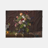 Flowers | Floral Arrangement フリースブランケット (正面(横))