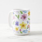 Flowers Floral Pattern Sublimation-95651 コーヒーマグカップ (正面左)