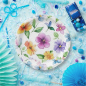 Flowers Floral Pattern Sublimation-95652 ペーパープレート (パーティー)