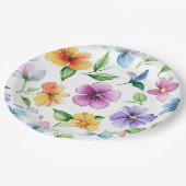Flowers Floral Pattern Sublimation-95652 ペーパープレート (アングル)