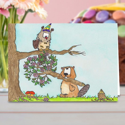 FLOWERS FOR誕生日グリーティングカードby Nicole Jane カード