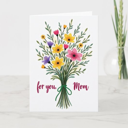 Flowers For Mom Card カード (正面)