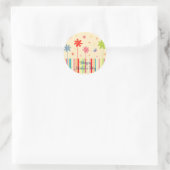 Flowers for Mother's Dayスタンプ ラウンドシール (バッグ)