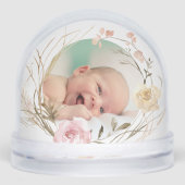 flowers frame Baptism thank you (正面)