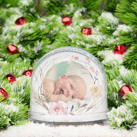 flowers frame Baptism thank you (クリスマス)