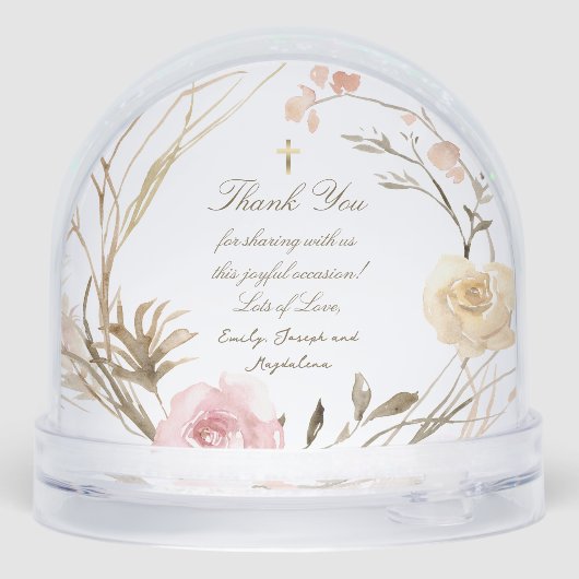 flowers frame Baptism thank you (裏面)