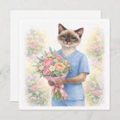 Flowers from Nurse for Mother;s Day シーズンカード (正面/裏面)