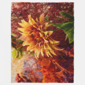 Flowers fulcolors woven blanket Jacquard フリースブランケット (正面)