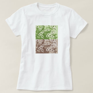 flowers green brown tシャツ