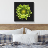 Flowers | Green Chrysanthemum キャンバスプリント (インサイチュ (寝室))